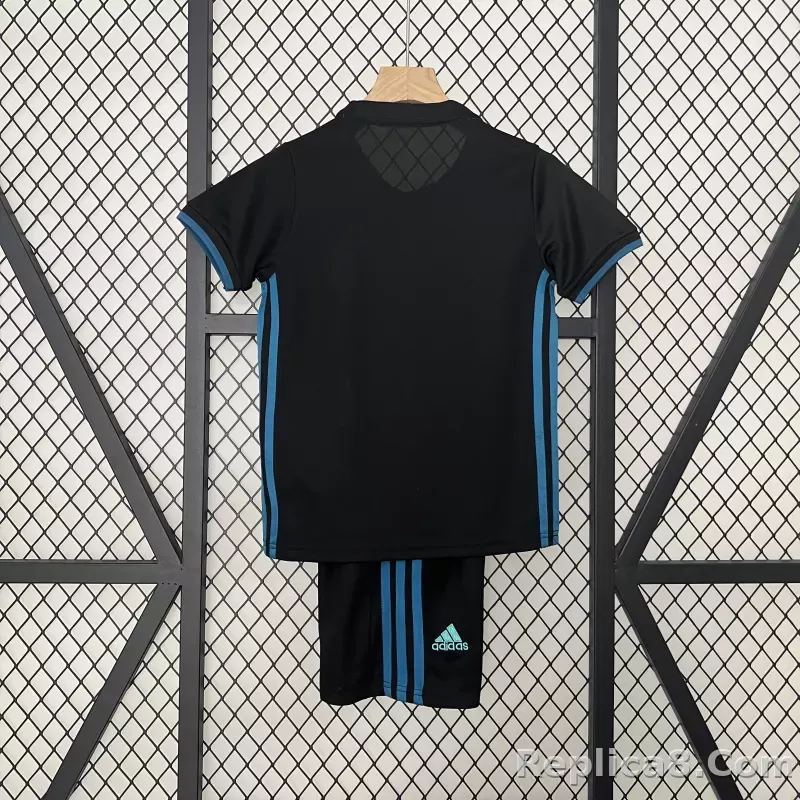 17-18 Real Madrid Away Retro Kids Kit Jersey+Shorts - detail