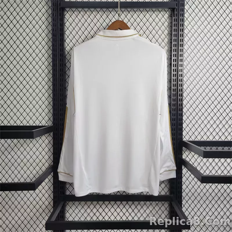 11-12 Real Madrid Home Retro Jersey Lond Sleeve - detail