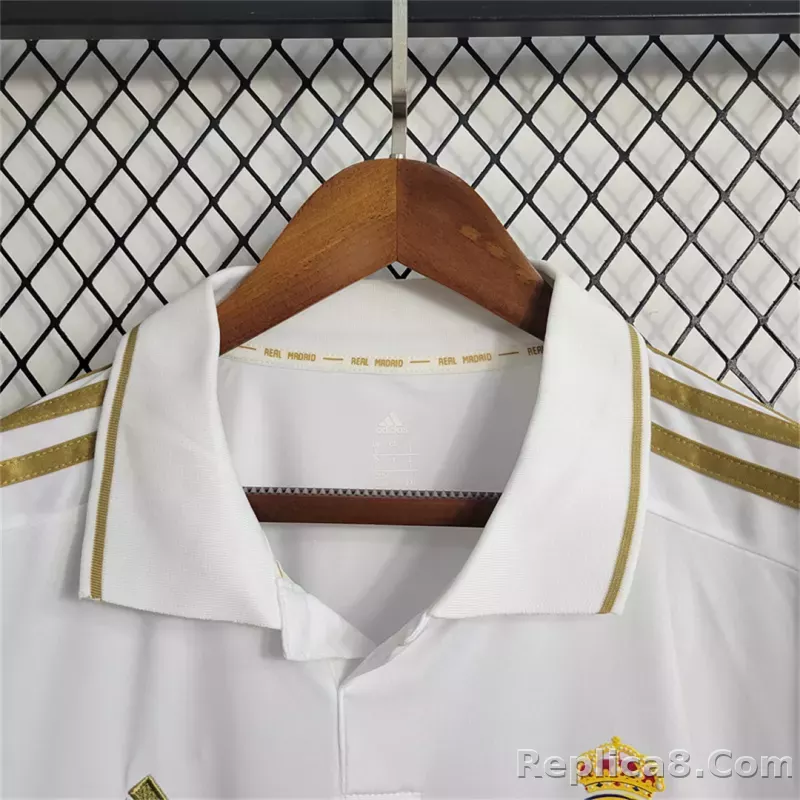 11-12 Real Madrid Home Retro Jersey Lond Sleeve - detail