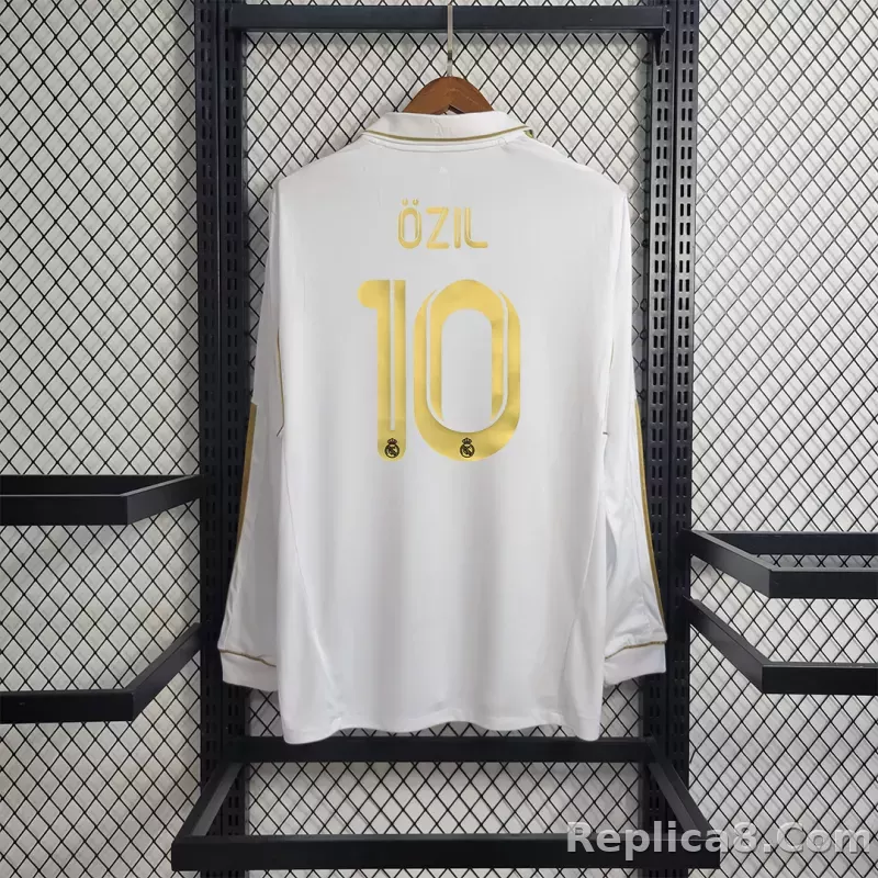11-12 Real Madrid Home Retro Jersey Lond Sleeve - detail