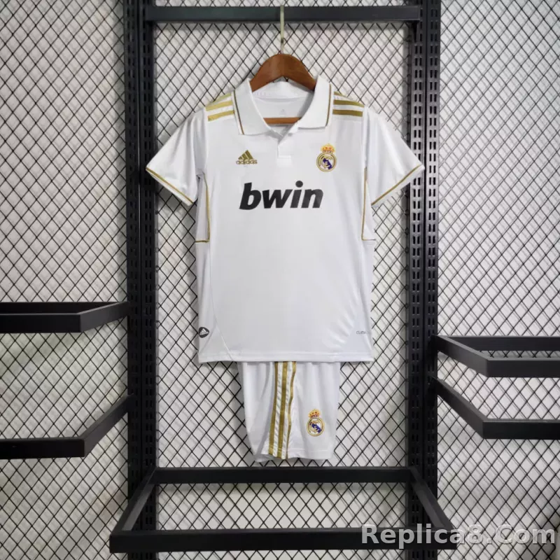 11-12 Real Madrid Home Retro Kids Kit Jersey+Shorts