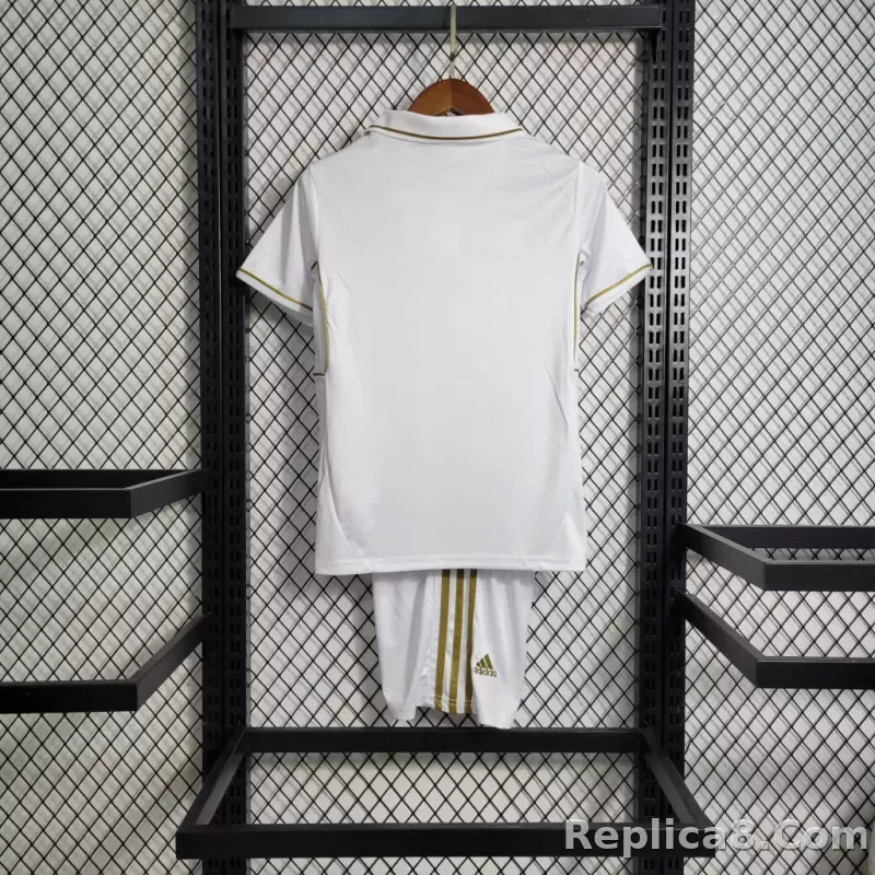 11-12 Real Madrid Home Retro Kids Kit Jersey+Shorts - detail