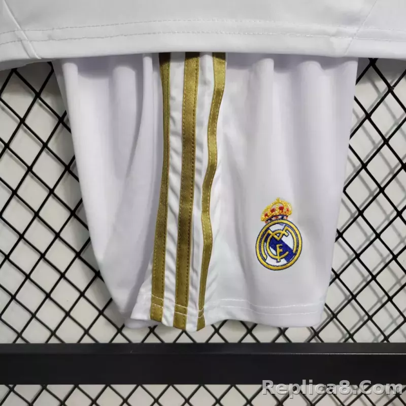 11-12 Real Madrid Home Retro Kids Kit Jersey+Shorts - detail