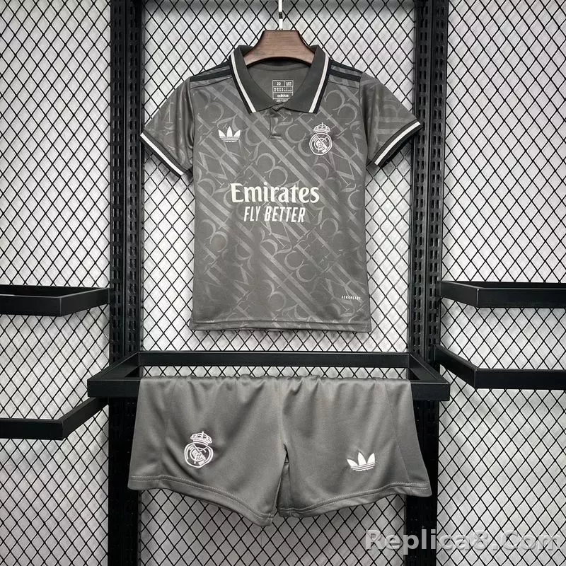 24-25 Real Madrid Third Away Kids Kit Jersey+Shorts