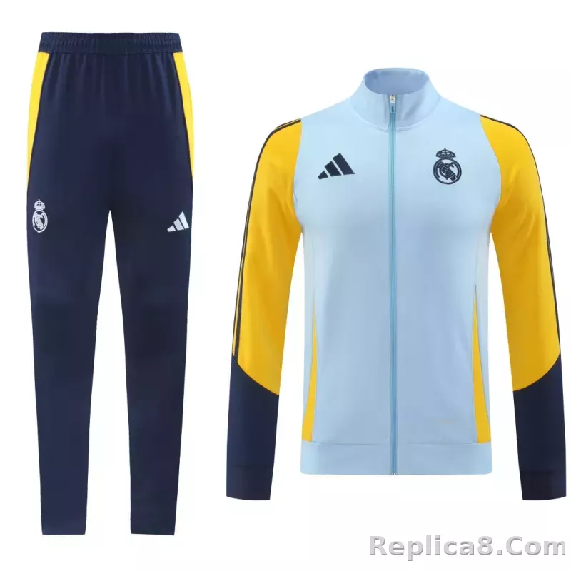 Real Madrid Zipper Sweatshirt Kit(Top+Pants)  2024/25