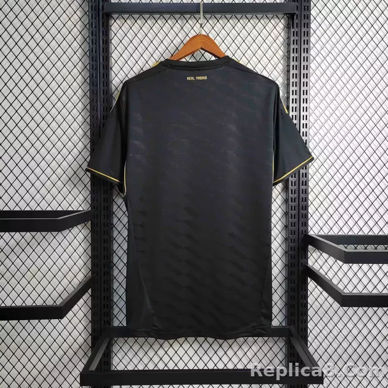 11-12 Real Madrid Away Retro Jersey Black - detail