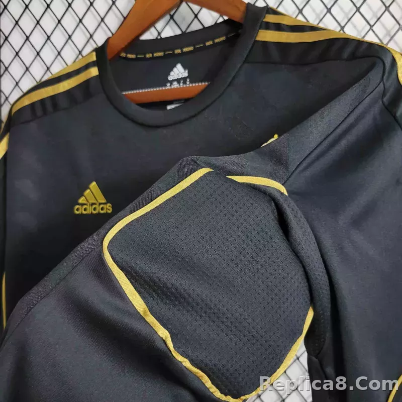 11-12 Real Madrid Away Retro Jersey Black - detail