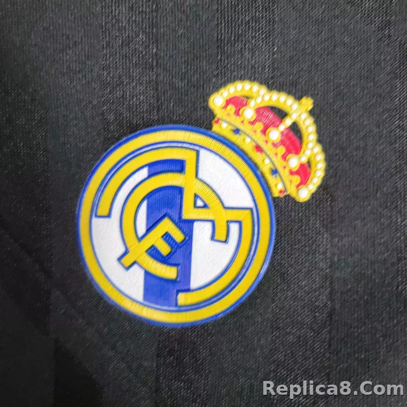 11-12 Real Madrid Away Retro Jersey Black - detail