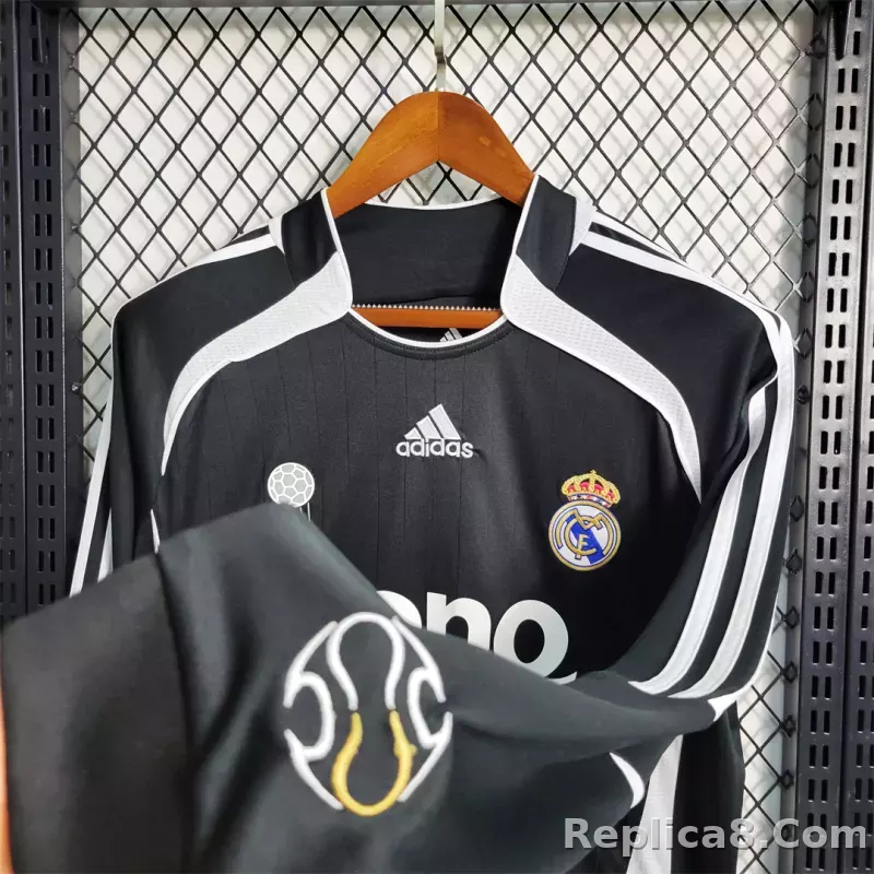 2006/07 Real Madrid Away Retro Jersey Long Sleeve - detail