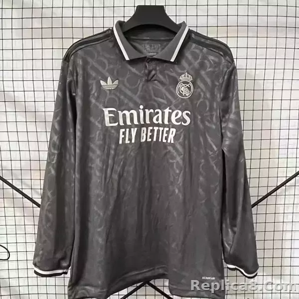 24-25 Real Madrid Third Away Soccer Jersey Long Sleeve