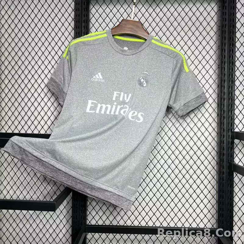 2015/16 Real Madrid Away Retro Jersey Grey - detail