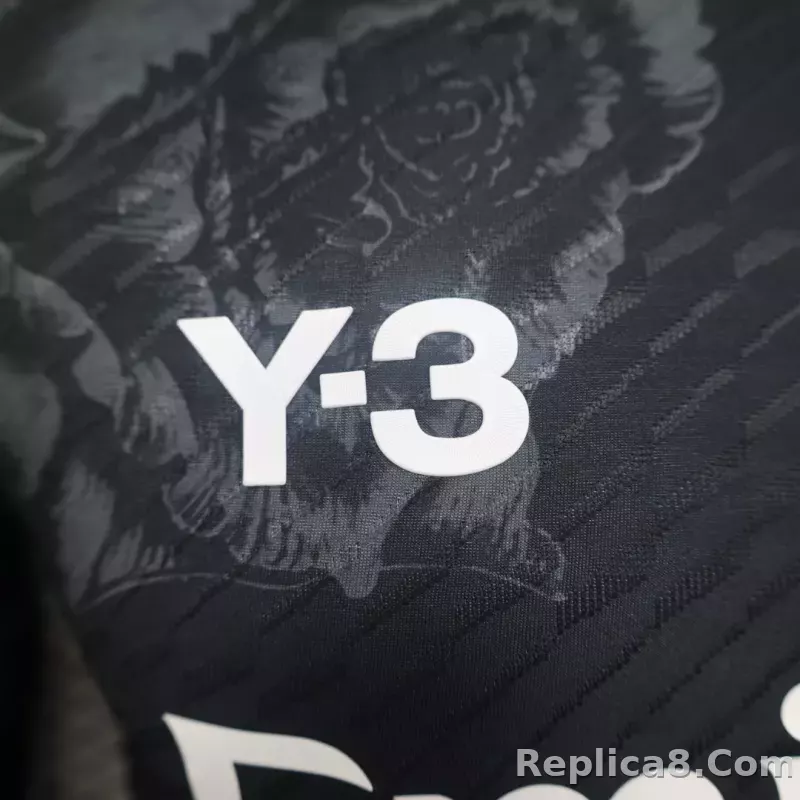 23-24 Real Madrid Y-3 Special Fourth Jersey Black Player Version - detail