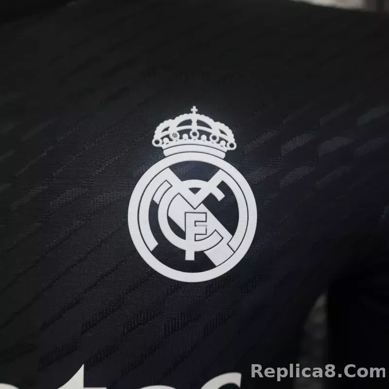 23-24 Real Madrid Y-3 Special Fourth Jersey Black Player Version - detail