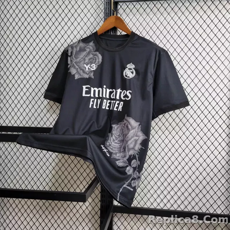 23-24 Real Madrid Y-3 Special Fourth Jersey Black - detail