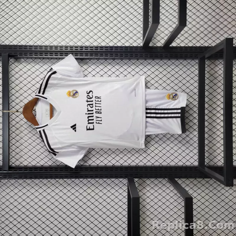 24-25 Real Madrid Home Kids Kit Jersey+Shorts