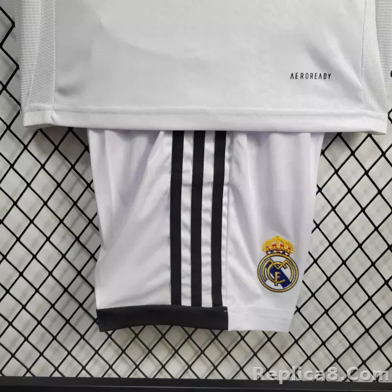 24-25 Real Madrid Home Kids Kit Jersey+Shorts - detail