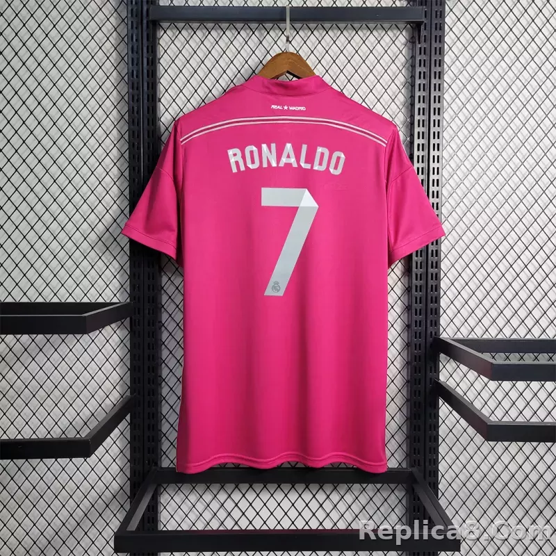 2014/15 Real Madrid Away Retro Jersey Pink - detail