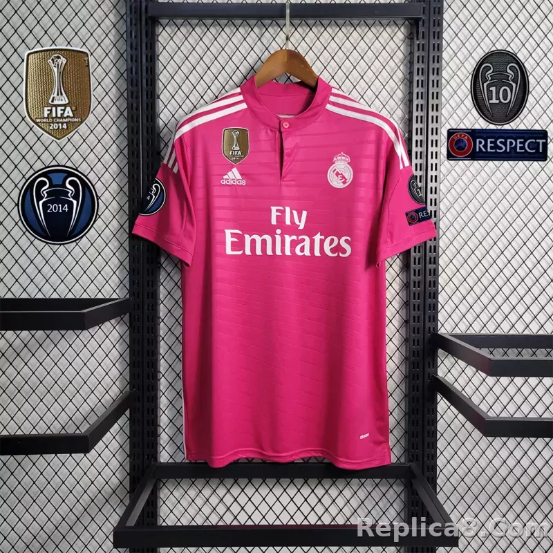 2014/15 Real Madrid Away Retro Jersey Pink - detail