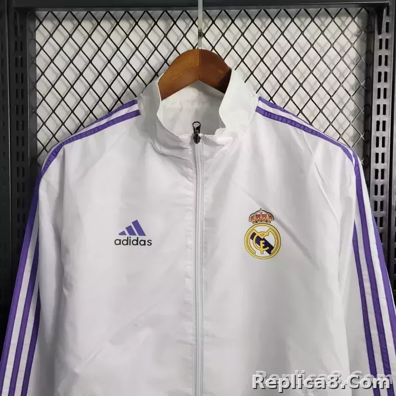 2023/2024 Real Madrid Reversible Windbreaker White - detail