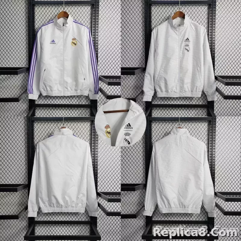 2023/2024 Real Madrid Reversible Windbreaker White - detail