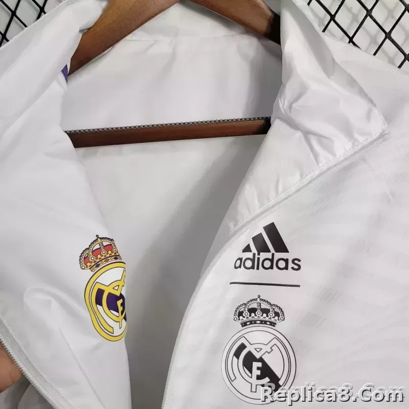 2023/2024 Real Madrid Reversible Windbreaker White - detail