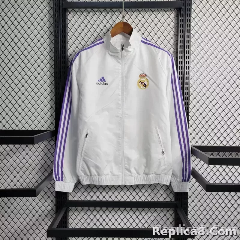 2023/2024 Real Madrid Reversible Windbreaker White - detail