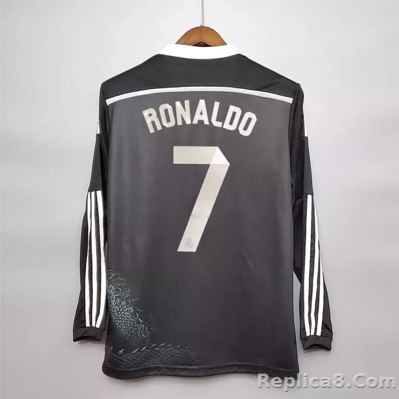 2014/15 Real Madrid Ronaldo#7 Third Away Retro Jersey Long Sleeve