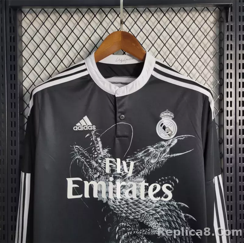 2014/15 Real Madrid Ronaldo#7 Third Away Retro Jersey Long Sleeve - detail
