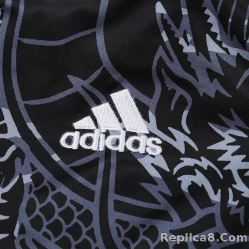 Kids Real Madrid Zipper Sweatshirt Kit(Top+Pants) Black 2023/24 - detail