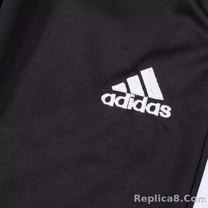 Kids Real Madrid Zipper Sweatshirt Kit(Top+Pants) Black 2023/24 - detail