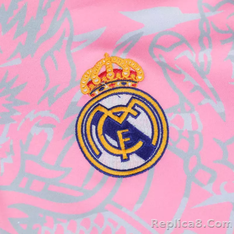 Real Madrid Zipper Sweatshirt Kit(Top+Pants) Pink 2023/24 - detail