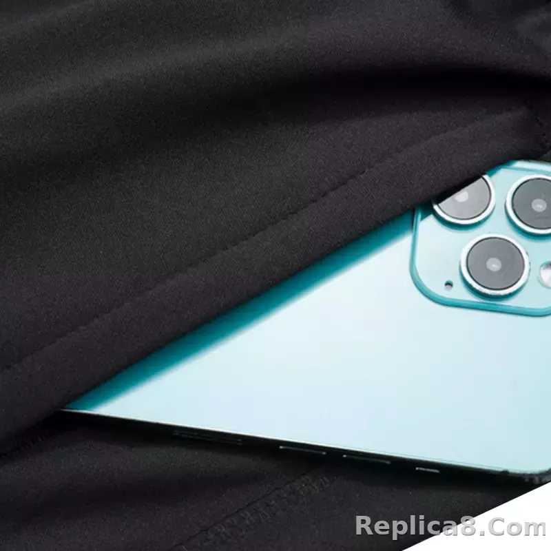 Real Madrid Zipper Sweatshirt Kit(Top+Pants) Black 2023/24 - detail