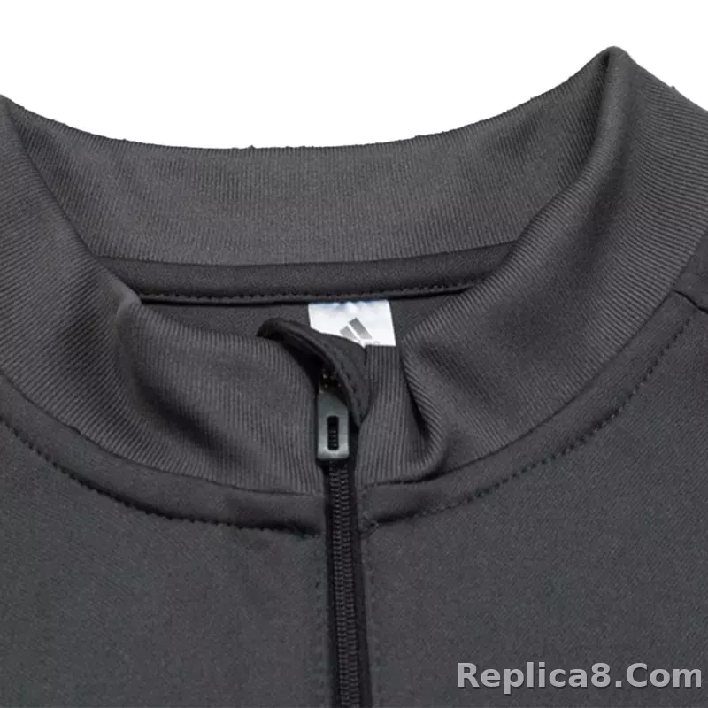 Real Madrid Zipper Sweatshirt Kit(Top+Pants) Black 2023/24 - detail