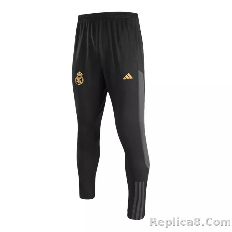 Real Madrid Zipper Sweatshirt Kit(Top+Pants) Black 2023/24 - detail