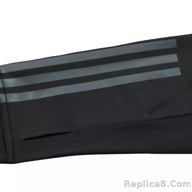 Real Madrid Zipper Sweatshirt Kit(Top+Pants) Black 2023/24 - detail