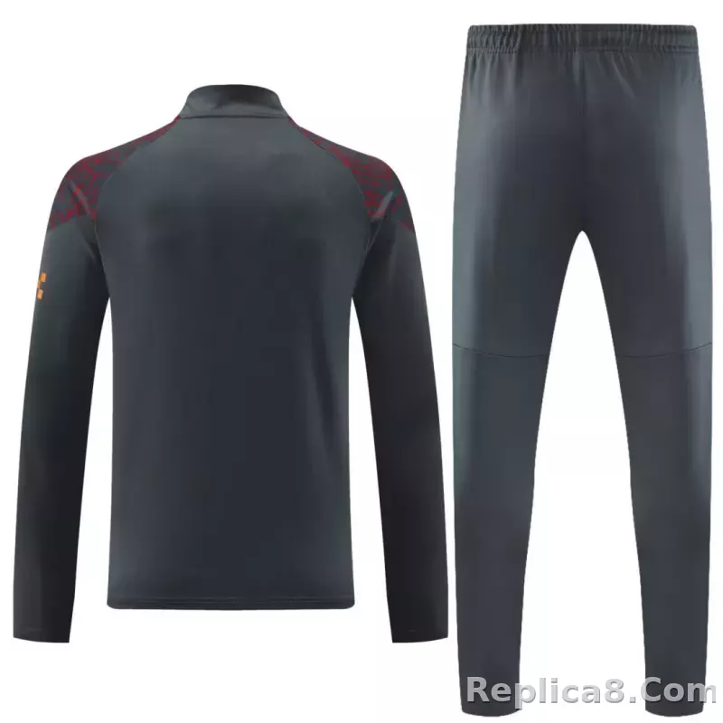 Real Madrid Zipper Sweat Kit(Top+Pants) Grey 2023/24 - detail