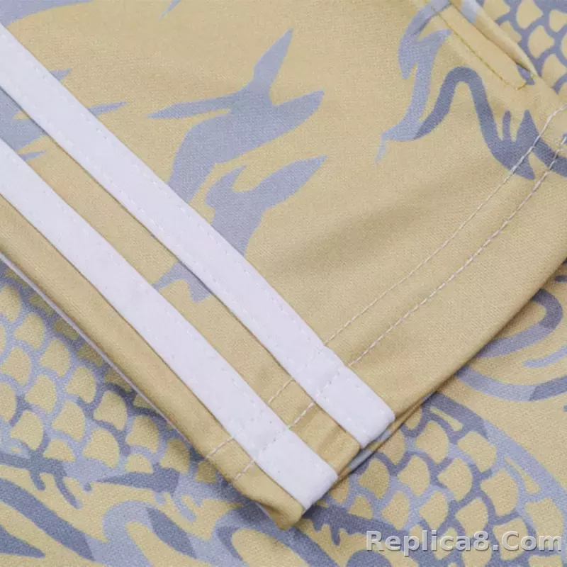 Real Madrid Zipper Sweatshirt Kit(Top+Pants) Yellow 2023/24 - detail
