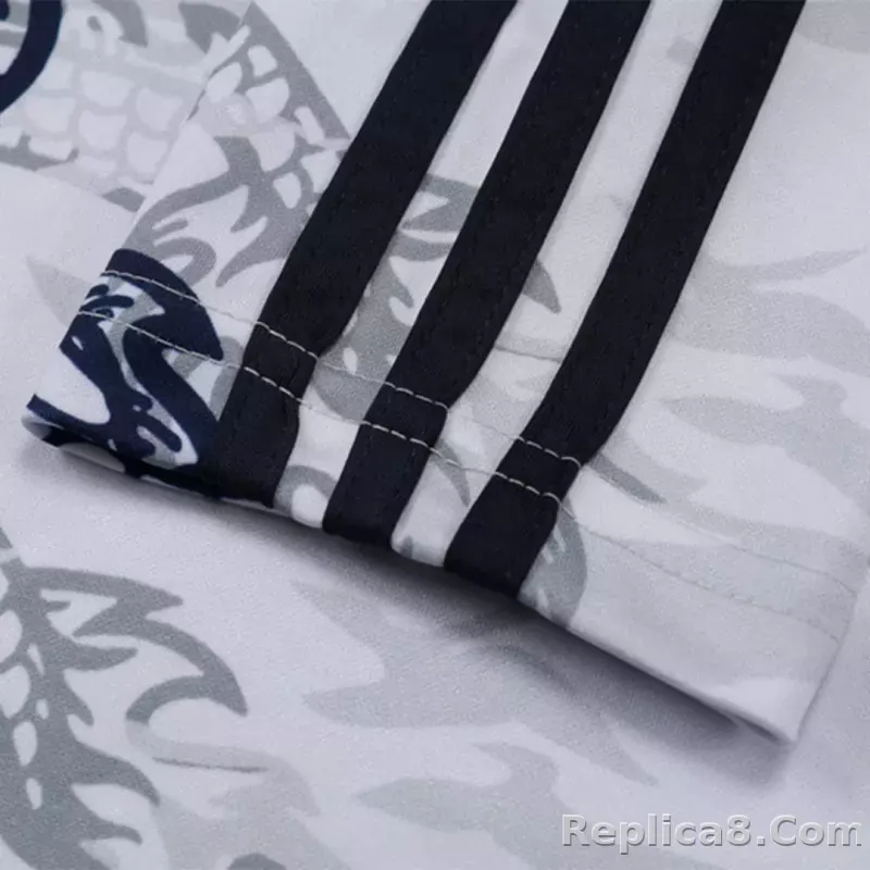 Real Madrid Zipper Sweatshirt Kit(Top+Pants) White 2023/24 - detail