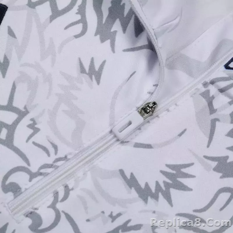 Real Madrid Zipper Sweatshirt Kit(Top+Pants) White 2023/24 - detail