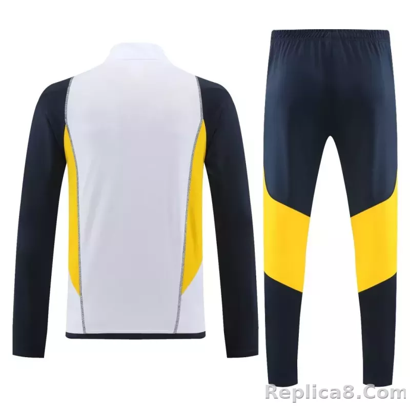 Real Madrid Zipper Sweat Kit(Top+Pants) White 2023/24 - detail
