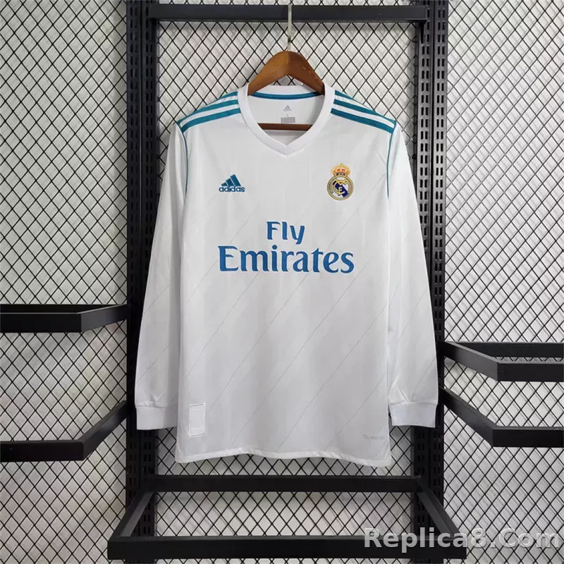 17-18 Real Madrid Home Retro Jersey Long Sleeve