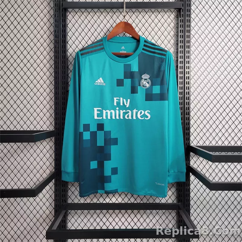 17-18 Real Madrid Third Away Retro Jersey Long Sleeve
