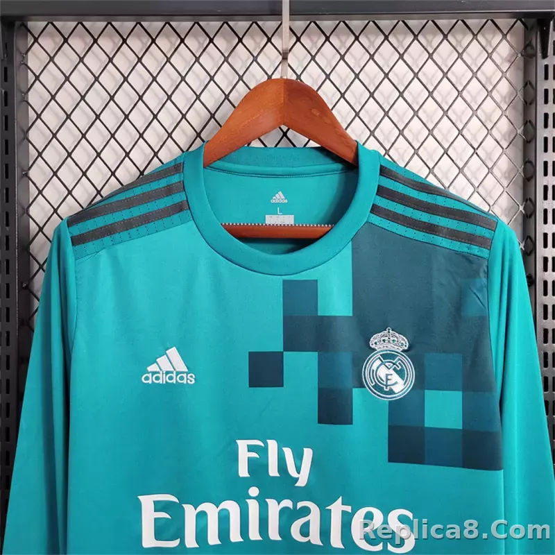 17-18 Real Madrid Third Away Retro Jersey Long Sleeve - detail