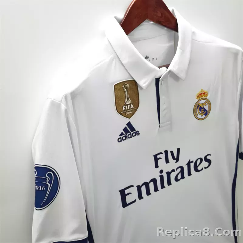 16-17 Real Madrid Home Retro Jersey - detail