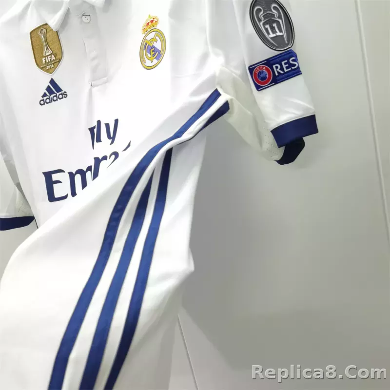 16-17 Real Madrid Home Retro Jersey - detail