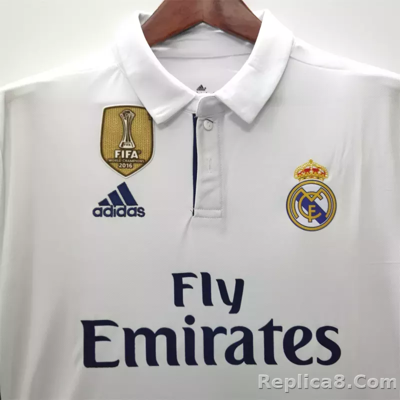 16-17 Real Madrid Home Retro Jersey - detail