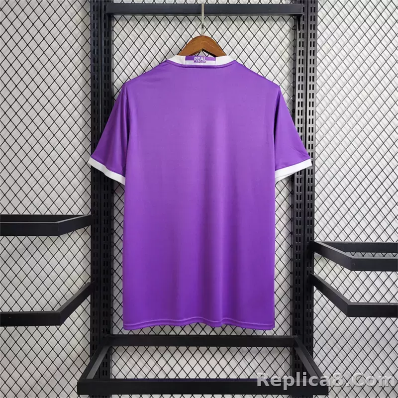 16-17 Real Madrid Away Retro Purple Jersey - detail