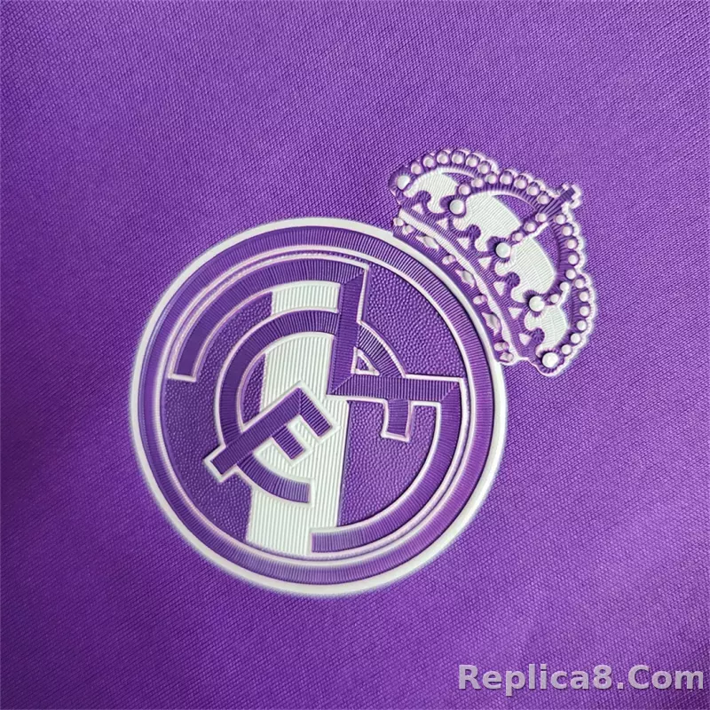 16-17 Real Madrid Away Retro Purple Jersey - detail