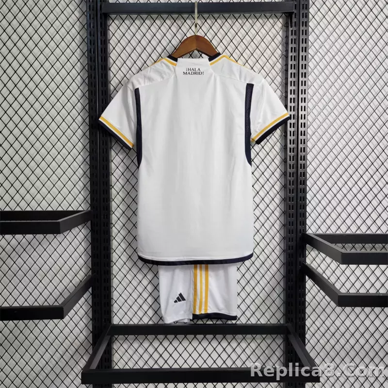 23-24 Real Madrid Home Kids Kit (Jersey+Shorts) - detail