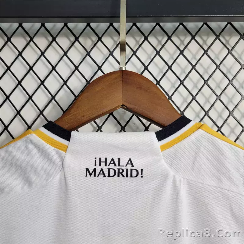23-24 Real Madrid Home Kids Kit (Jersey+Shorts) - detail